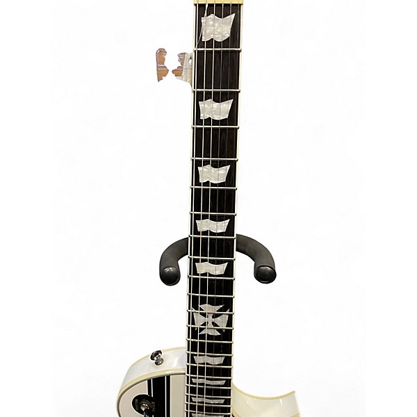 Used ESP LTD James Hetfield Signature Iron Cross Black and White Solid Body Electric Guitar