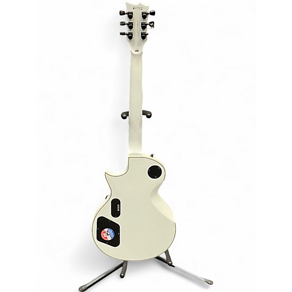 Used ESP LTD James Hetfield Signature Iron Cross Black and White Solid Body Electric Guitar