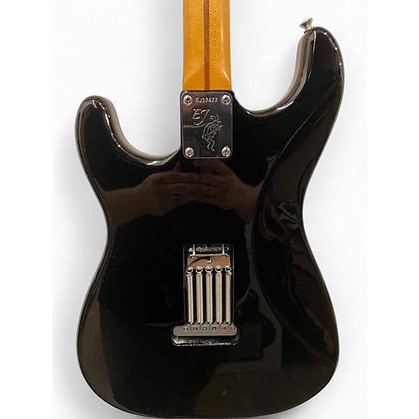 Used Fender Eric Johnson Maple Stratocaster Black Solid Body Electric Guitar