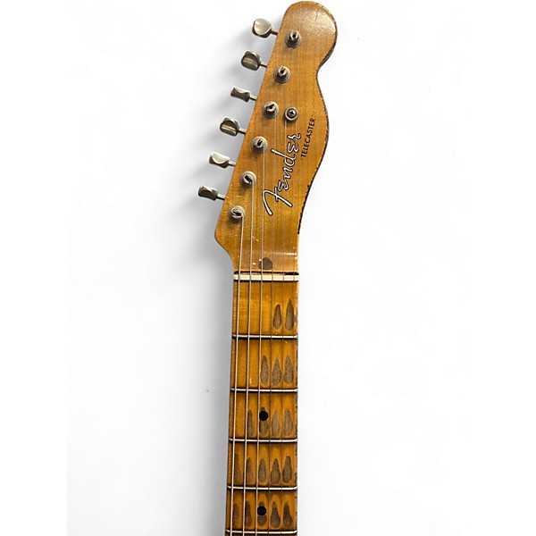 Used Fender Custom Shop Ltd NAMM 50's Custom Thinline Telecaster Aged Black Over Pink Paisley Hollow Body Electric Guitar