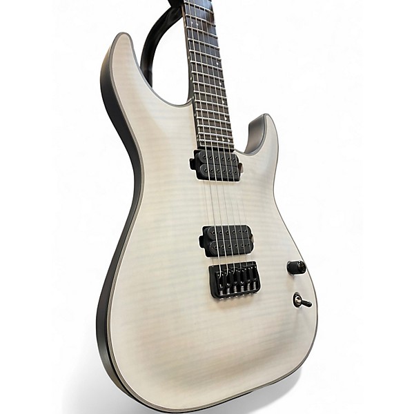 Used Schecter Guitar Research KM6 Trans White Satin Solid Body Electric Guitar