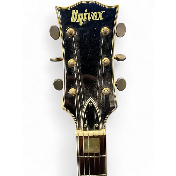 Used Univox Vibra Black Ebony Solid Body Electric Guitar