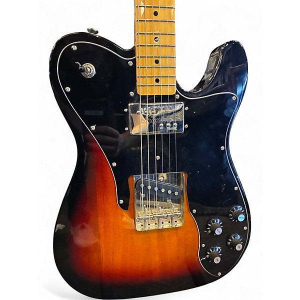 Used Squier Classic Vibe 70s Telecaster Custom 3 Tone Sunburst Solid Body Electric Guitar