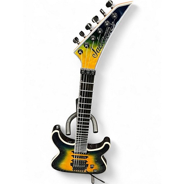 Used Jackson Pro Plus Series Soloist SLA3Q amber blue burst Solid Body Electric Guitar