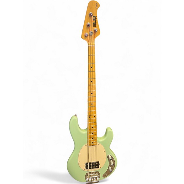 Used Sterling by Music Man Sub 4 Blue Electric Bass Guitar