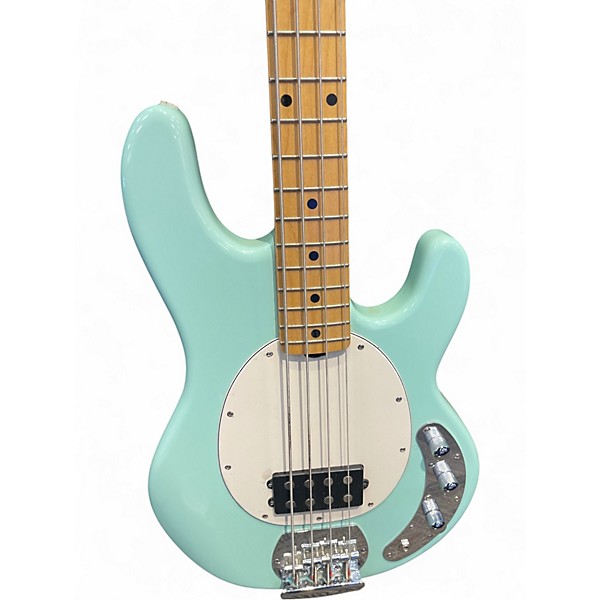 Used Sterling by Music Man Sub 4 Blue Electric Bass Guitar