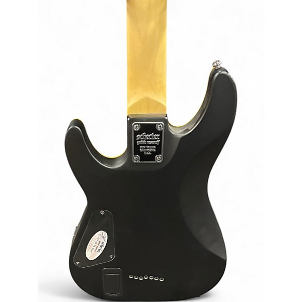 Used Schecter Guitar Research Demon 7 String Black Solid Body Electric Guitar