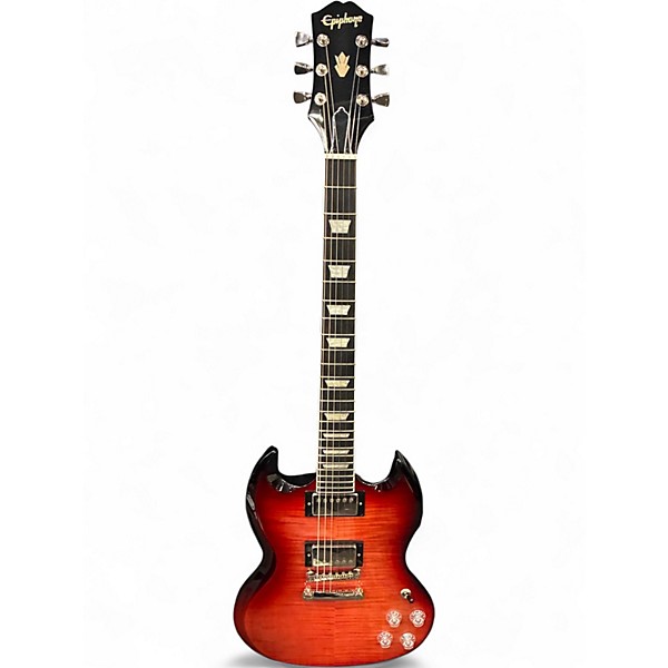 Used Epiphone sg modern figured Cherry Sunburst Solid Body Electric Guitar