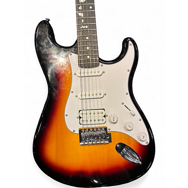 Used Donner Standard 2 Tone Sunburst Solid Body Electric Guitar