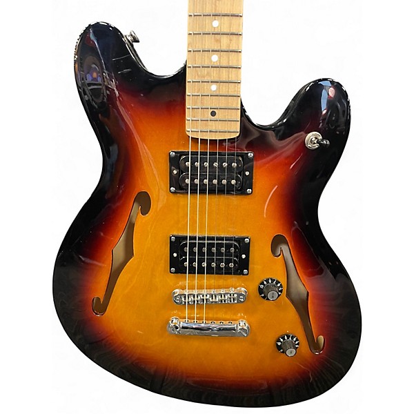 Used Squier Affinity Series Starcaster Hollow 3 Tone Sunburst Hollow Body Electric Guitar