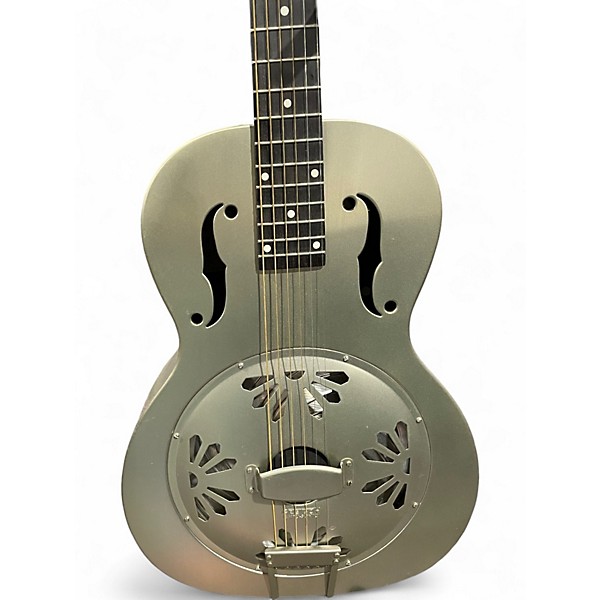 Used Gretsch Guitars G9201 Honeydipper Metal Round Neck Silver Resonator Guitar