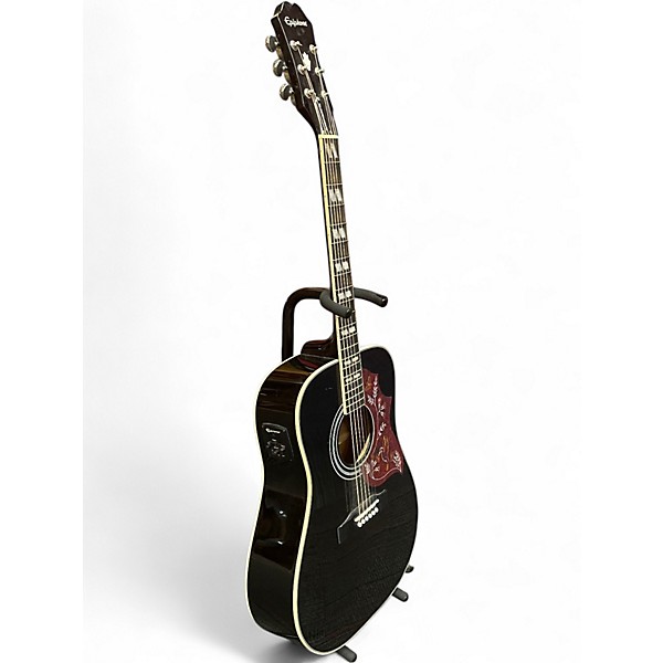 Used Epiphone Hummingbird Pro Black Acoustic Electric Guitar