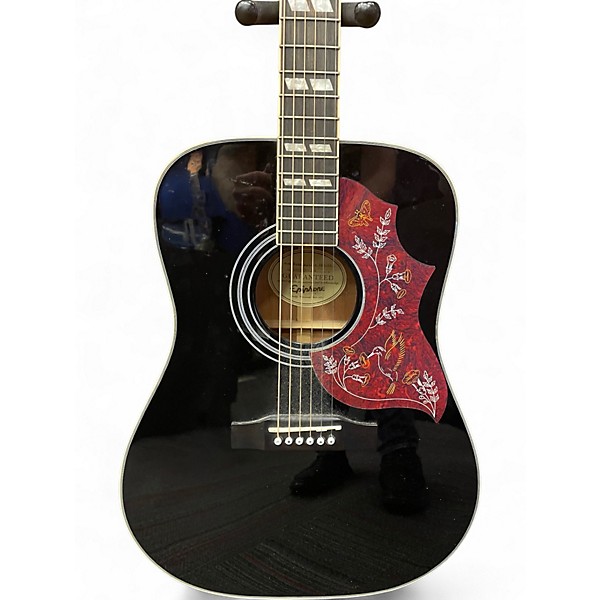 Used Epiphone Hummingbird Pro Black Acoustic Electric Guitar