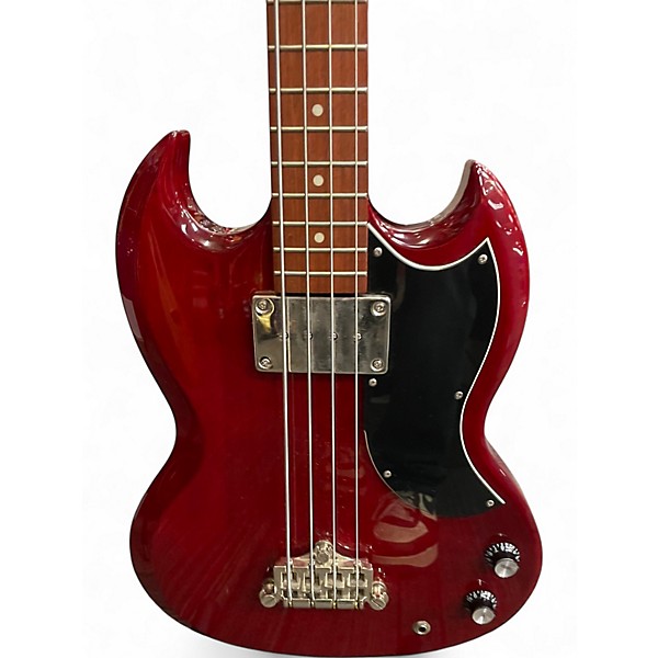 Used Epiphone SG Cherry Electric Bass Guitar