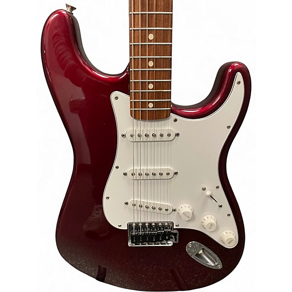 Used Fender Standard Stratocaster Metallic Red Solid Body Electric Guitar