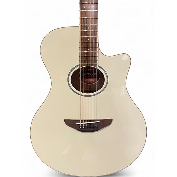 Used Yamaha APX600 Vintage White Acoustic Electric Guitar