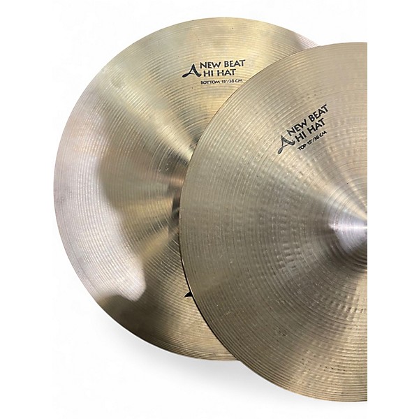 Used Zildjian 15in New Beat Hi Hat Pair Cymbal