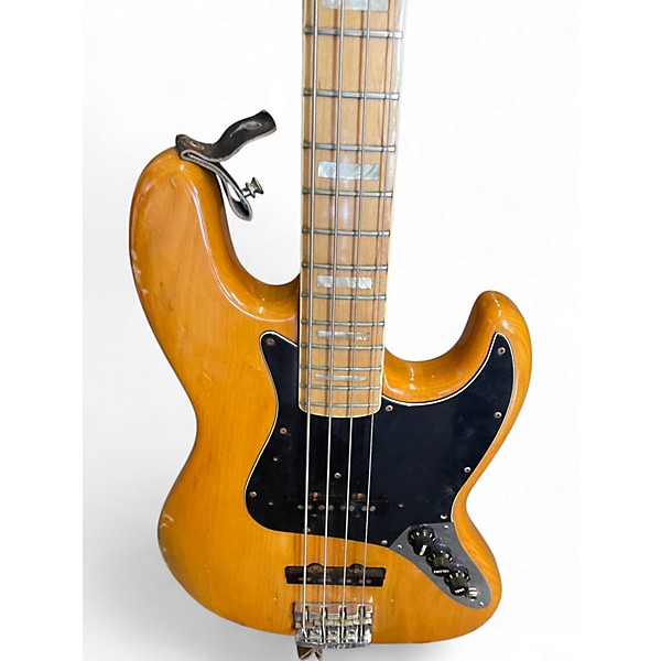Vintage 1977 Fender Jazz Bass Natural Electric Bass Guitar