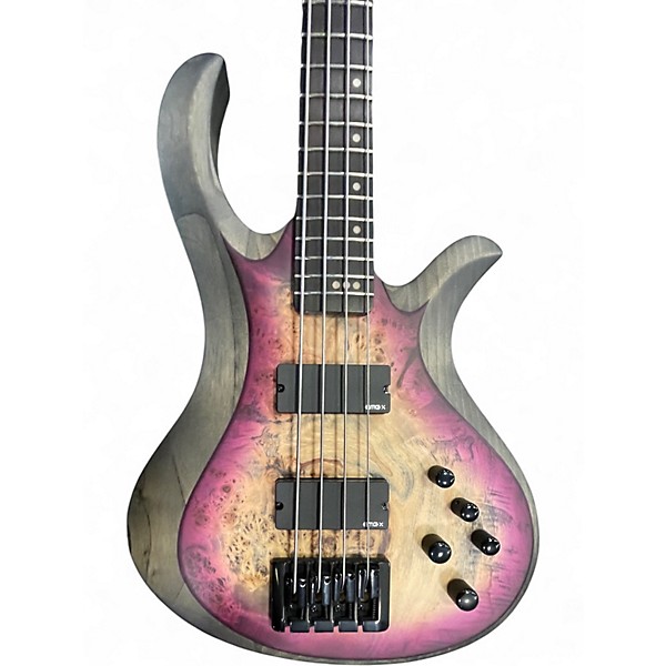 Used Schecter Guitar Research Riot 4 String Shocking Pink Electric Bass Guitar