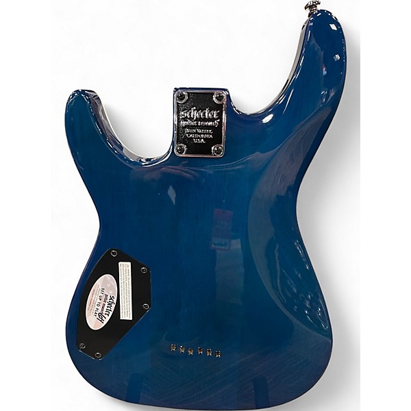 Used Schecter Guitar Research Omen Extreme 6 Ocean Blue Burst Solid Body Electric Guitar