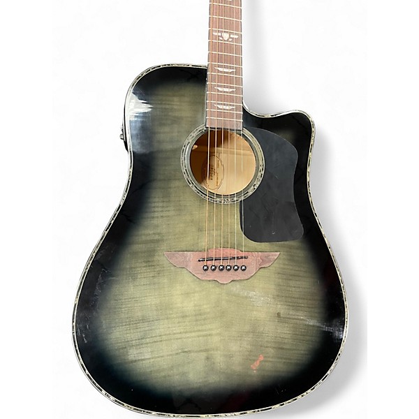 Used Keith Urban RIPCORD Trans Green Acoustic Electric Guitar