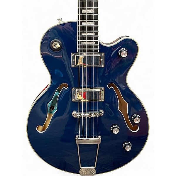 Used Epiphone UPTOWN KAT ES Metallic Blue Hollow Body Electric Guitar