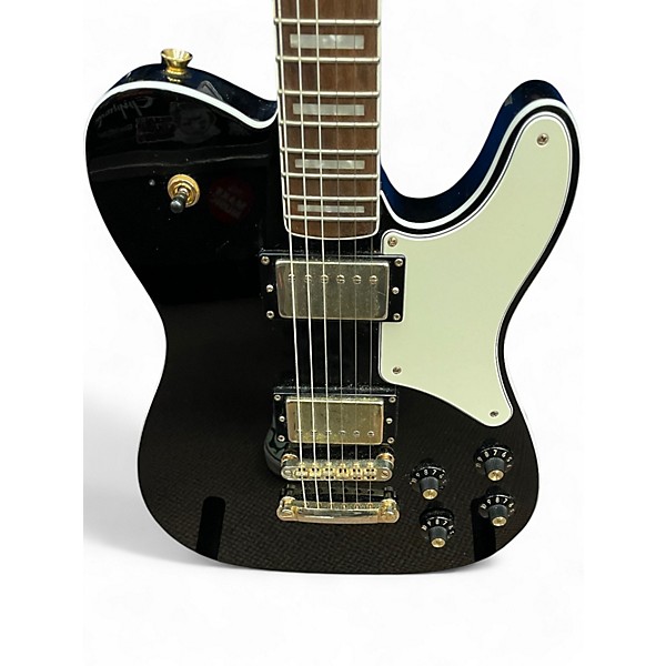 Used Squier Limited Edition Paranormal Troublemaker Telecaster Deluxe Black Solid Body Electric Guitar