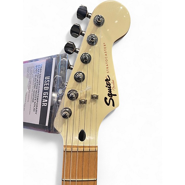 Used Squier Contemporary Stratocaster WHITE Solid Body Electric Guitar