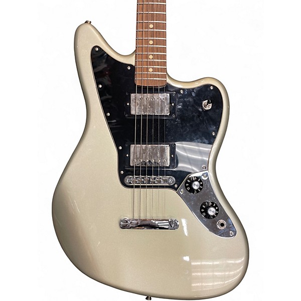 Used Fender BLACKTOP JAGUAR Silver Solid Body Electric Guitar