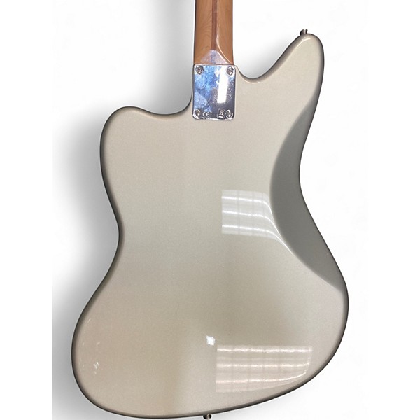 Used Fender BLACKTOP JAGUAR Silver Solid Body Electric Guitar