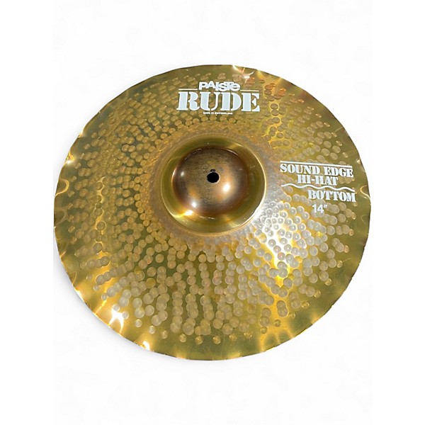 Used Paiste 14in Rude Sound Edge Hi Hat Pair Cymbal