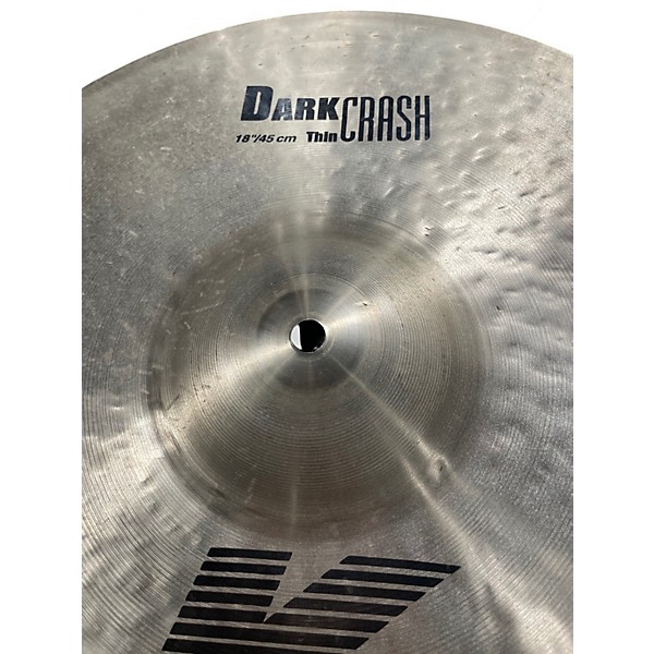 Used Zildjian 18in K Custom Dark Crash Cymbal