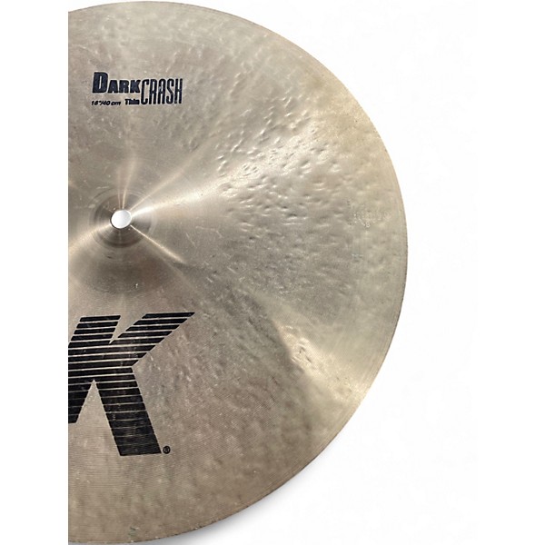 Used Zildjian 16in K Custom Dark Crash Cymbal