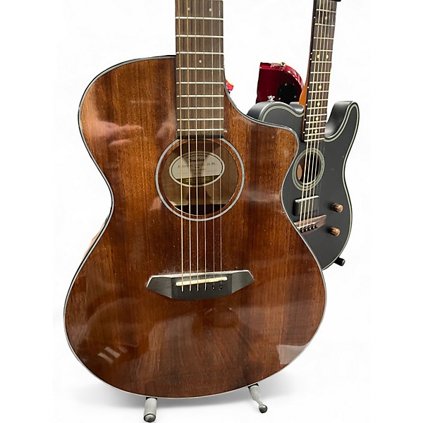 Used Breedlove Discovery Concert Cutaway Brown Acoustic Electric Guitar