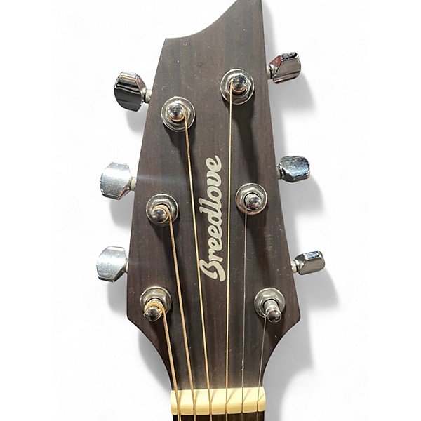 Used Breedlove Discovery Concert Cutaway Brown Acoustic Electric Guitar