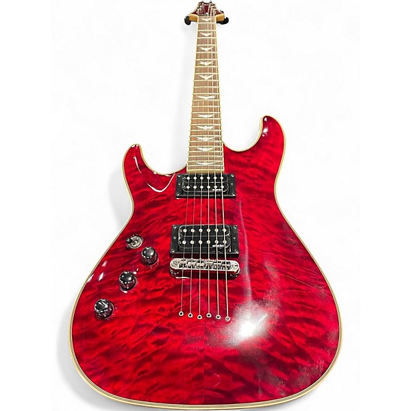 Used Schecter Guitar Research Omen Extreme 6 Left Handed Black Cherry Electric Guitar