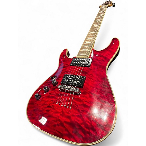 Used Schecter Guitar Research Omen Extreme 6 Left Handed Black Cherry Electric Guitar