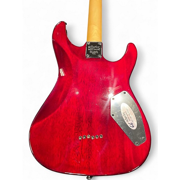 Used Schecter Guitar Research Omen Extreme 6 Left Handed Black Cherry Electric Guitar