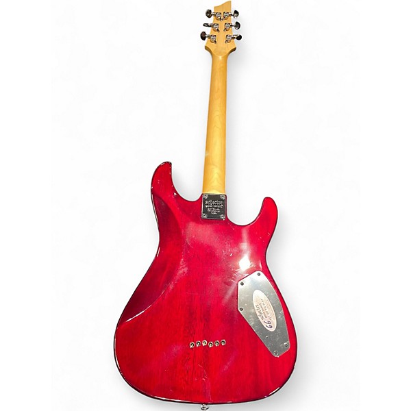 Used Schecter Guitar Research Omen Extreme 6 Left Handed Black Cherry Electric Guitar