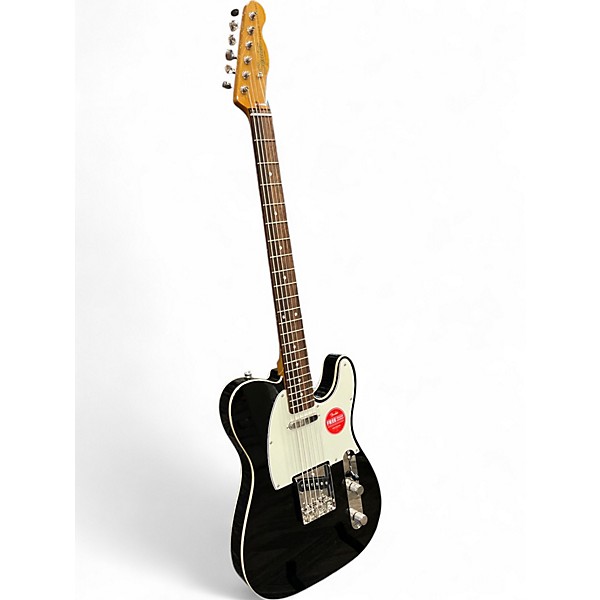 Used Squier Telecaster Custom Black Solid Body Electric Guitar