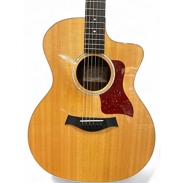 Used Taylor 214CE Deluxe Natural Acoustic Electric Guitar