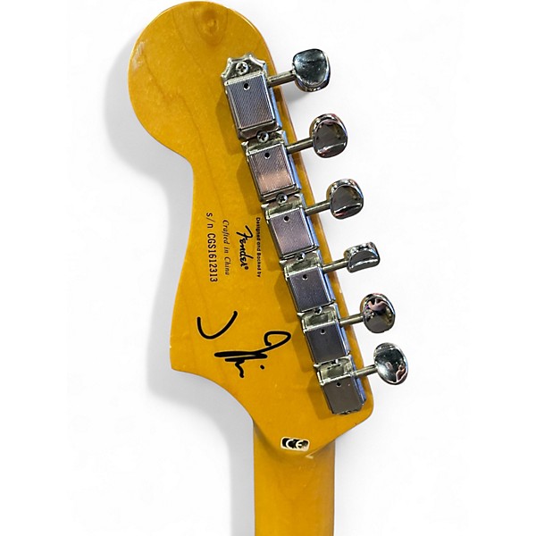 Used Squier J Mascis Jazzmaster Cream Solid Body Electric Guitar