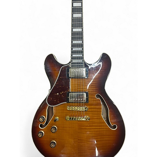 Used Ibanez AS93 Artcore Left Handed Violin Sunburst Hollow Body Electric Guitar