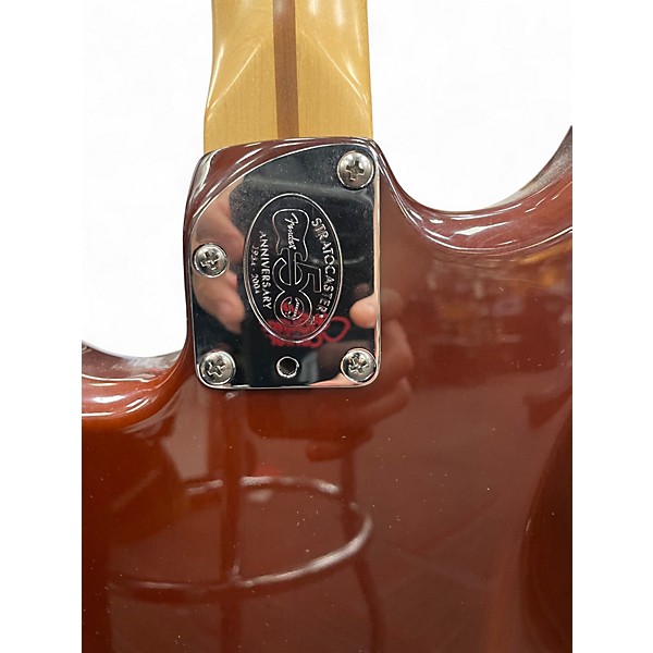 Used Fender American Deluxe Stratocaster HSS QMT Tobacco Sunburst Solid Body Electric Guitar