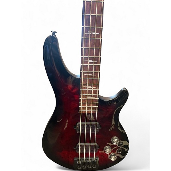 Used Schecter Guitar Research OMEN ELITE 4 Black Cherry Burst Electric Bass Guitar