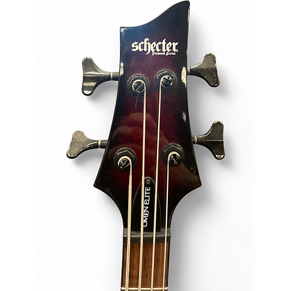 Used Schecter Guitar Research OMEN ELITE 4 Black Cherry Burst Electric Bass Guitar