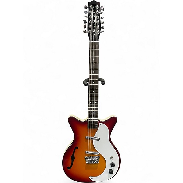 Used Danelectro 12 STRING SEMI HOLLOWBODY GUITAR CHERRY SUNBURST Hollow Body Electric Guitar