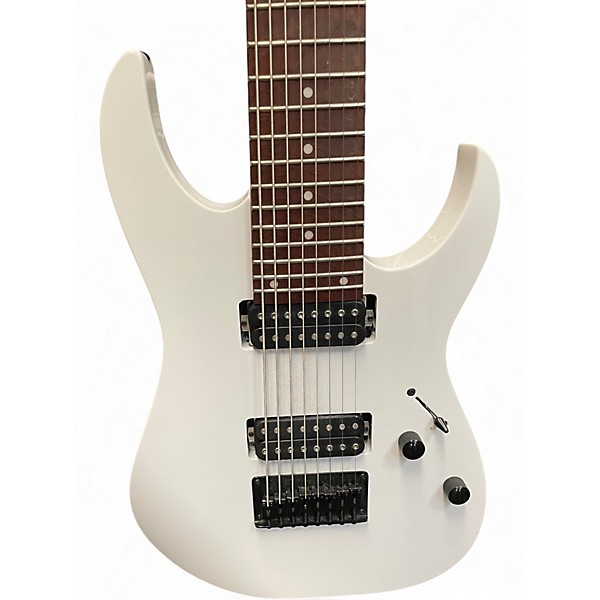 Used Ibanez RG8 8 String White Solid Body Electric Guitar
