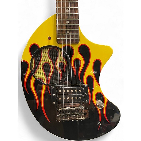 Used Fernandes  NOMAD DELUXE  FLAMES Solid Body Electric Guitar