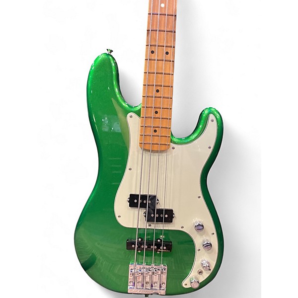 Used Fender Player Plus Active Precision Bass green Electric Bass Guitar